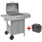 vidaXL Gasgrill 4+1 Flammen Silbern vidaXL Gasgrill 4+1 Flammen Silbern