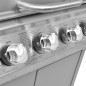 vidaXL Gasgrill 4+1 Flammen Silbern vidaXL Gasgrill 4+1 Flammen Silbern