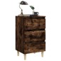 vidaXL Nachttische 2 Stk. Massivholz-Beine Räuchereiche 40x35x69 cm vidaXL Nachttische 2 Stk. Massivholz-Beine Räuchereiche 40x35x69 cm