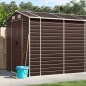 vidaXL Gerätehaus Braun 191x980x198 cm Verzinkter Stahl vidaXL Gerätehaus Braun 191x980x198 cm Verzinkter Stahl