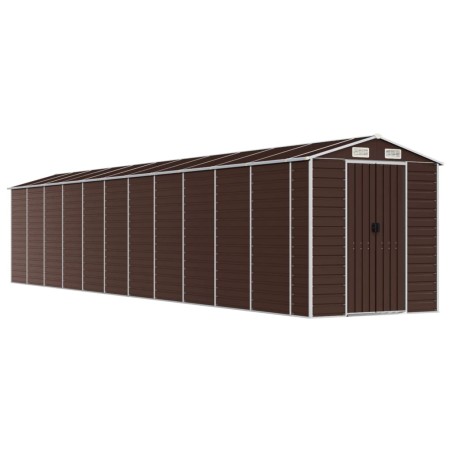 vidaXL Gerätehaus Braun 191x980x198 cm Verzinkter Stahl