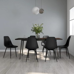vidaXL Esszimmerstühle 6 Stk. Schwarz PP