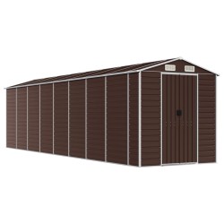 vidaXL Gerätehaus Braun 191x725x198 cm Verzinkter Stahl