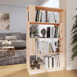 vidaXL Bücherregal/Raumteiler 80x25x132 cm Massivholz Kiefer