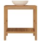 vidaXL Waschtisch Massivholz Teak mit Waschbecken Marmor Creme vidaXL Waschtisch Massivholz Teak mit Waschbecken Marmor Creme