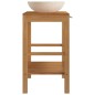 vidaXL Waschtisch Massivholz Teak mit Waschbecken Marmor Creme vidaXL Waschtisch Massivholz Teak mit Waschbecken Marmor Creme
