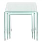 vidaXL Dreiteiliges Satztisch-Set aus gehärtetem Glas Transparent vidaXL Dreiteiliges Satztisch-Set aus gehärtetem Glas Transparent