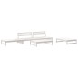 vidaXL 5-tlg. Garten-Lounge-Set mit Kissen Weiß Massivholz vidaXL 5-tlg. Garten-Lounge-Set mit Kissen Weiß Massivholz