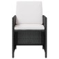 5-tlg. Garten-Essgruppe Poly Rattan Akazienholz Schwarz 5-tlg. Garten-Essgruppe Poly Rattan Akazienholz Schwarz