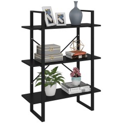 vidaXL Bücherregal Schwarz 80x30x105 cm Holzwerkstoff