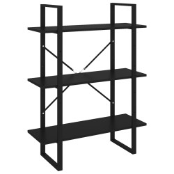 vidaXL Bücherregal Schwarz 80x30x105 cm Holzwerkstoff