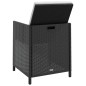 5-tlg. Garten-Essgruppe Poly Rattan Akazienholz Schwarz 5-tlg. Garten-Essgruppe Poly Rattan Akazienholz Schwarz