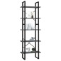 vidaXL Bücherregal 5 Fächer Grau 60x30x175 cm Holzwerkstoff vidaXL Bücherregal 5 Fächer Grau 60x30x175 cm Holzwerkstoff