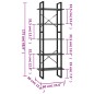 vidaXL Bücherregal 5 Fächer Grau 60x30x175 cm Holzwerkstoff vidaXL Bücherregal 5 Fächer Grau 60x30x175 cm Holzwerkstoff
