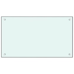 vidaXL Küchenrückwand Weiß 70x40 cm Hartglas