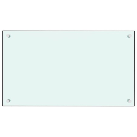 vidaXL Küchenrückwand Weiß 70x40 cm Hartglas