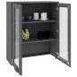 vidaXL Highboard-Oberteil HAMAR Dunkelgrau 85x35x100 cm Massivholz vidaXL Highboard-Oberteil HAMAR Dunkelgrau 85x35x100 cm Massivholz