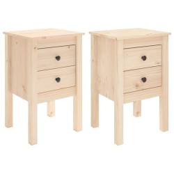 vidaXL Nachttische 2 Stk. 40x35x61,5 cm Massivholz Kiefer