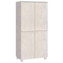 vidaXL Kleiderschrank HAMAR Weiß 89x50x180 cm Massivholz Kiefer