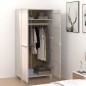 vidaXL Kleiderschrank HAMAR Weiß 89x50x180 cm Massivholz Kiefer vidaXL Kleiderschrank HAMAR Weiß 89x50x180 cm Massivholz Kiefer