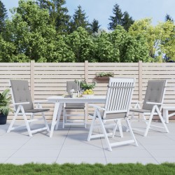 vidaXL Gartenstuhlauflagen für Hochlehner 4 Stk. Grau 120x50x3cm Stoff