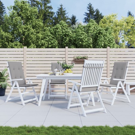 vidaXL Gartenstuhlauflagen für Hochlehner 4 Stk. Grau 120x50x3cm Stoff