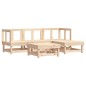 vidaXL 5-tlg. Garten-Lounge-Set mit Kissen Massivholz vidaXL 5-tlg. Garten-Lounge-Set mit Kissen Massivholz