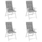 vidaXL Gartenstuhlauflagen für Hochlehner 4 Stk. Grau 120x50x3cm Stoff vidaXL Gartenstuhlauflagen für Hochlehner 4 Stk. Grau 120x50x3cm Stoff