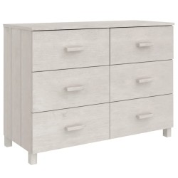 vidaXL Sideboard HAMAR Weiß 113x40x80 cm Massivholz Kiefer