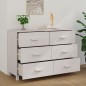 vidaXL Sideboard HAMAR Weiß 113x40x80 cm Massivholz Kiefer vidaXL Sideboard HAMAR Weiß 113x40x80 cm Massivholz Kiefer