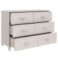 vidaXL Sideboard HAMAR Weiß 113x40x80 cm Massivholz Kiefer vidaXL Sideboard HAMAR Weiß 113x40x80 cm Massivholz Kiefer