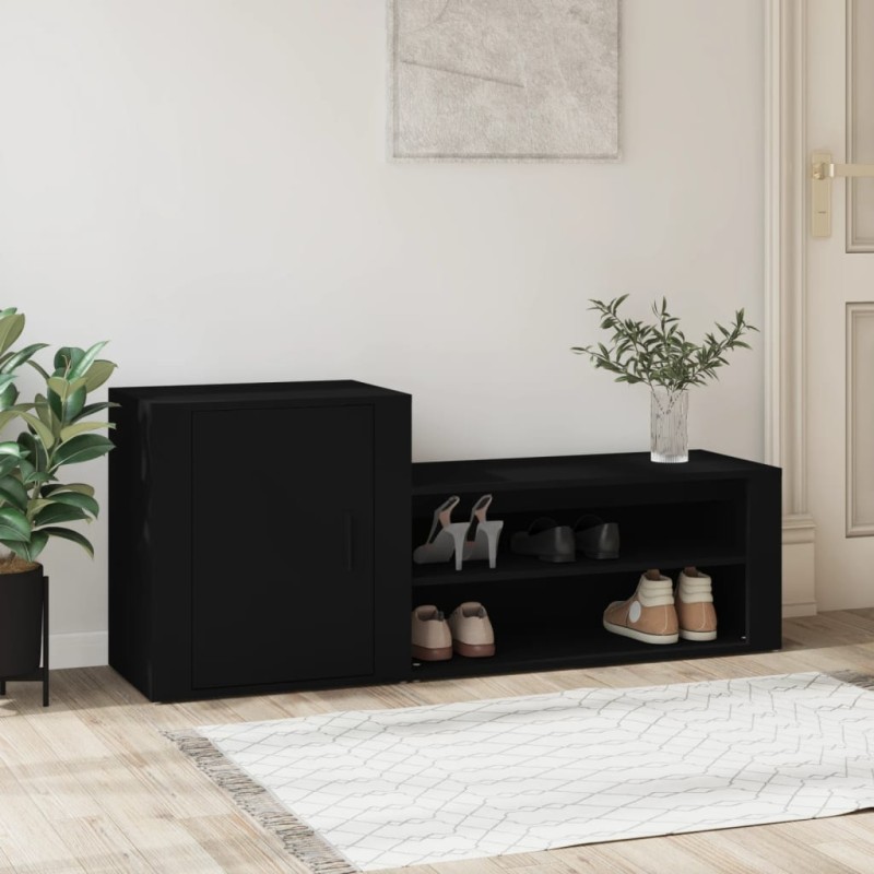 vidaXL Schuhschrank Schwarz 130x35x54 cm Holzwerkstoff vidaXL Schuhschrank Schwarz 130x35x54 cm Holzwerkstoff