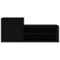 vidaXL Schuhschrank Schwarz 130x35x54 cm Holzwerkstoff vidaXL Schuhschrank Schwarz 130x35x54 cm Holzwerkstoff