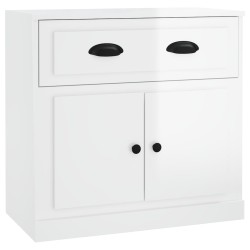 vidaXL Sideboard Hochglanz-Weiß 70x35,5x67,5 cm Holzwerkstoff