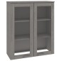 vidaXL Highboard-Oberteil HAMAR Hellgrau 85x35x100 cm Massivholz vidaXL Highboard-Oberteil HAMAR Hellgrau 85x35x100 cm Massivholz