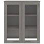 vidaXL Highboard-Oberteil HAMAR Hellgrau 85x35x100 cm Massivholz vidaXL Highboard-Oberteil HAMAR Hellgrau 85x35x100 cm Massivholz