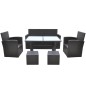 vidaXL 6-tlg. Garten-Essgruppe mit Auflagen Poly Rattan Braun vidaXL 6-tlg. Garten-Essgruppe mit Auflagen Poly Rattan Braun