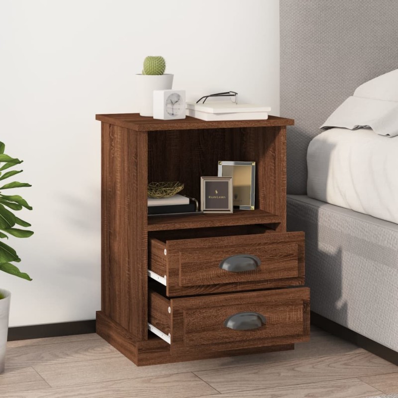 vidaXL Nachttische 2 Stk. Braun Eichen-Optik 43x36x60 cm vidaXL Nachttische 2 Stk. Braun Eichen-Optik 43x36x60 cm