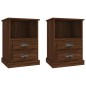 vidaXL Nachttische 2 Stk. Braun Eichen-Optik 43x36x60 cm vidaXL Nachttische 2 Stk. Braun Eichen-Optik 43x36x60 cm