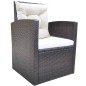 vidaXL 6-tlg. Garten-Essgruppe mit Auflagen Poly Rattan Braun vidaXL 6-tlg. Garten-Essgruppe mit Auflagen Poly Rattan Braun
