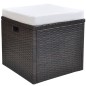 vidaXL 6-tlg. Garten-Essgruppe mit Auflagen Poly Rattan Braun vidaXL 6-tlg. Garten-Essgruppe mit Auflagen Poly Rattan Braun