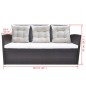 vidaXL 6-tlg. Garten-Essgruppe mit Auflagen Poly Rattan Braun vidaXL 6-tlg. Garten-Essgruppe mit Auflagen Poly Rattan Braun
