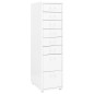 vidaXL Aktenschrank mit Rollen Weiß 28x41x109 cm Metall vidaXL Aktenschrank mit Rollen Weiß 28x41x109 cm Metall