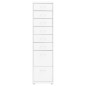 vidaXL Aktenschrank mit Rollen Weiß 28x41x109 cm Metall vidaXL Aktenschrank mit Rollen Weiß 28x41x109 cm Metall