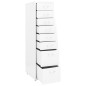 vidaXL Aktenschrank mit Rollen Weiß 28x41x109 cm Metall vidaXL Aktenschrank mit Rollen Weiß 28x41x109 cm Metall