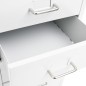 vidaXL Aktenschrank mit Rollen Weiß 28x41x109 cm Metall vidaXL Aktenschrank mit Rollen Weiß 28x41x109 cm Metall