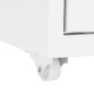 vidaXL Aktenschrank mit Rollen Weiß 28x41x109 cm Metall vidaXL Aktenschrank mit Rollen Weiß 28x41x109 cm Metall