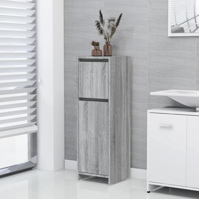 vidaXL Badschrank Grau Sonoma 30x30x95 cm Holzwerkstoff vidaXL Badschrank Grau Sonoma 30x30x95 cm Holzwerkstoff