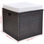 vidaXL 6-tlg. Garten-Essgruppe mit Auflagen Poly Rattan Braun vidaXL 6-tlg. Garten-Essgruppe mit Auflagen Poly Rattan Braun