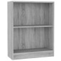 vidaXL Bücherregal Grau Sonoma 60x24x74,5 cm Holzwerkstoff vidaXL Bücherregal Grau Sonoma 60x24x74,5 cm Holzwerkstoff